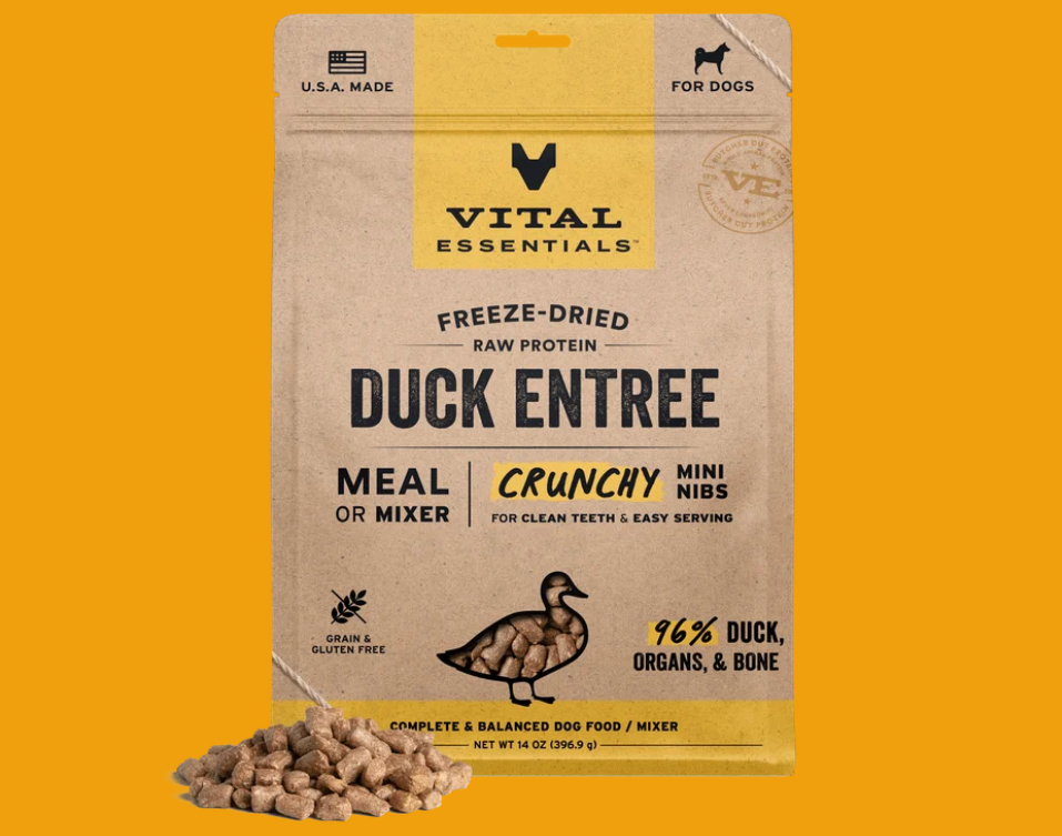 Vital Essentials | Freeze-Dried Raw Protein Entree | Duck 14oz