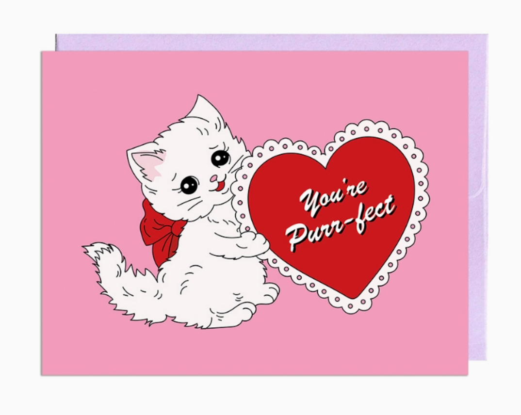 You're Purr-fect | Valentine's Day Card