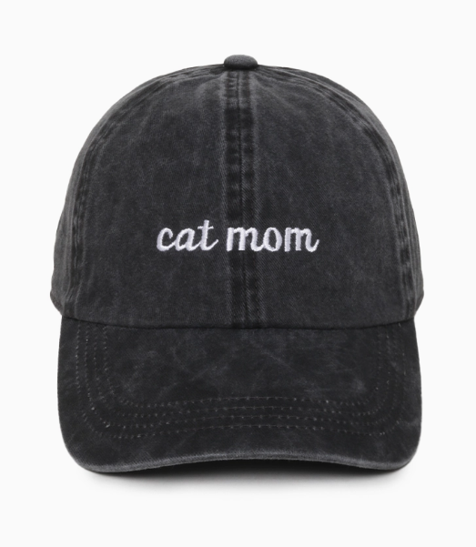 Cat Mom Embroidery Baseball Cap