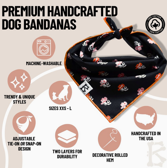 Boneyard | Dog Bandana | Skull and Spurs