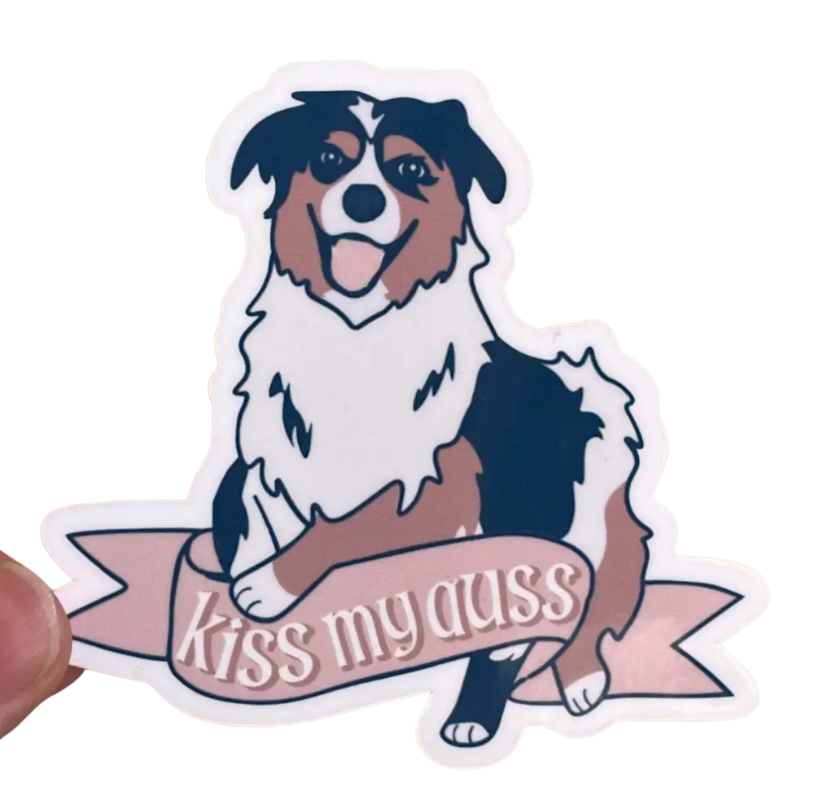 Boneyard | "Kiss My Auss" | Funny Dog Sticker