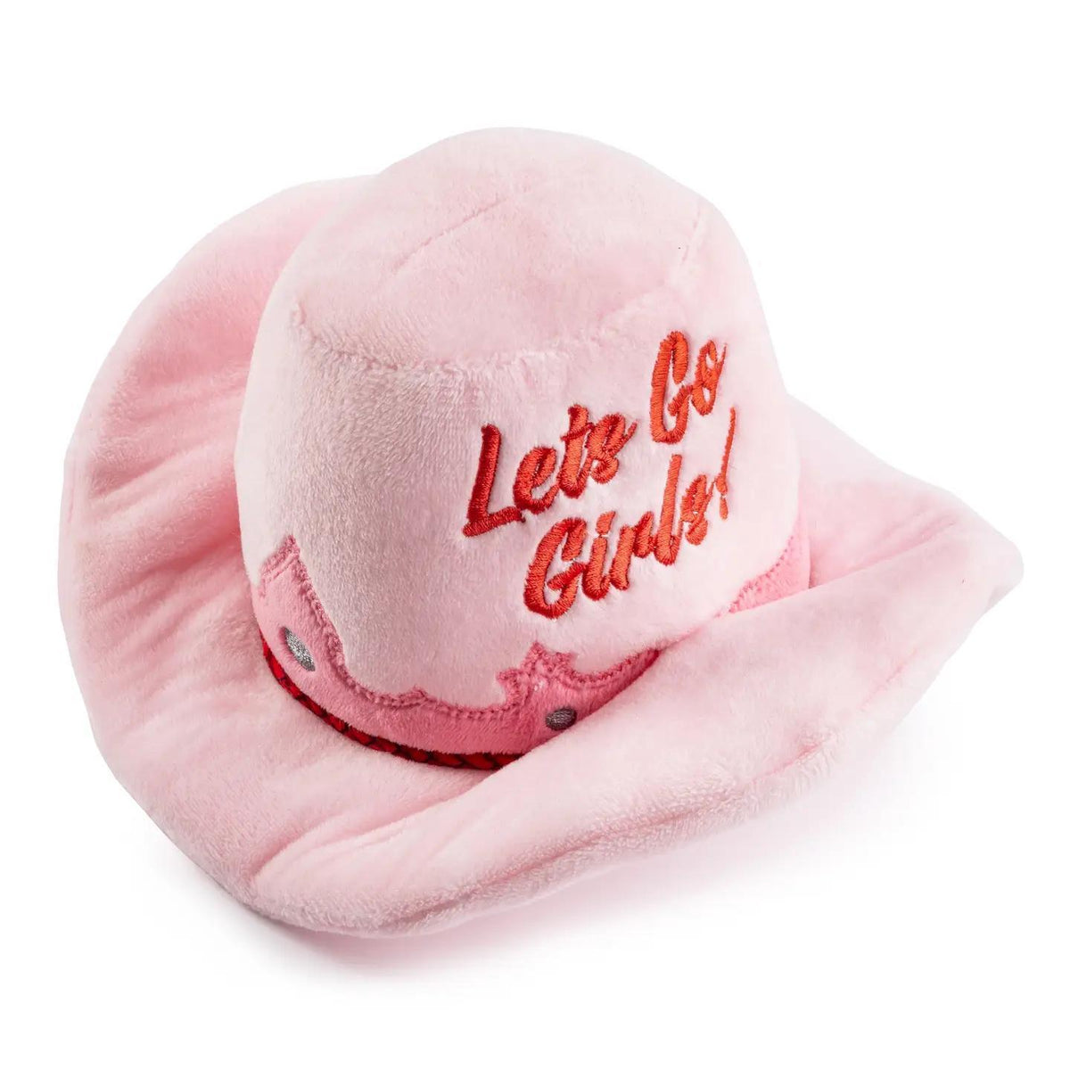 Haute Diggity Dog | Pink Western Cowgirl Hat Plush | Squeaker Dog Toy