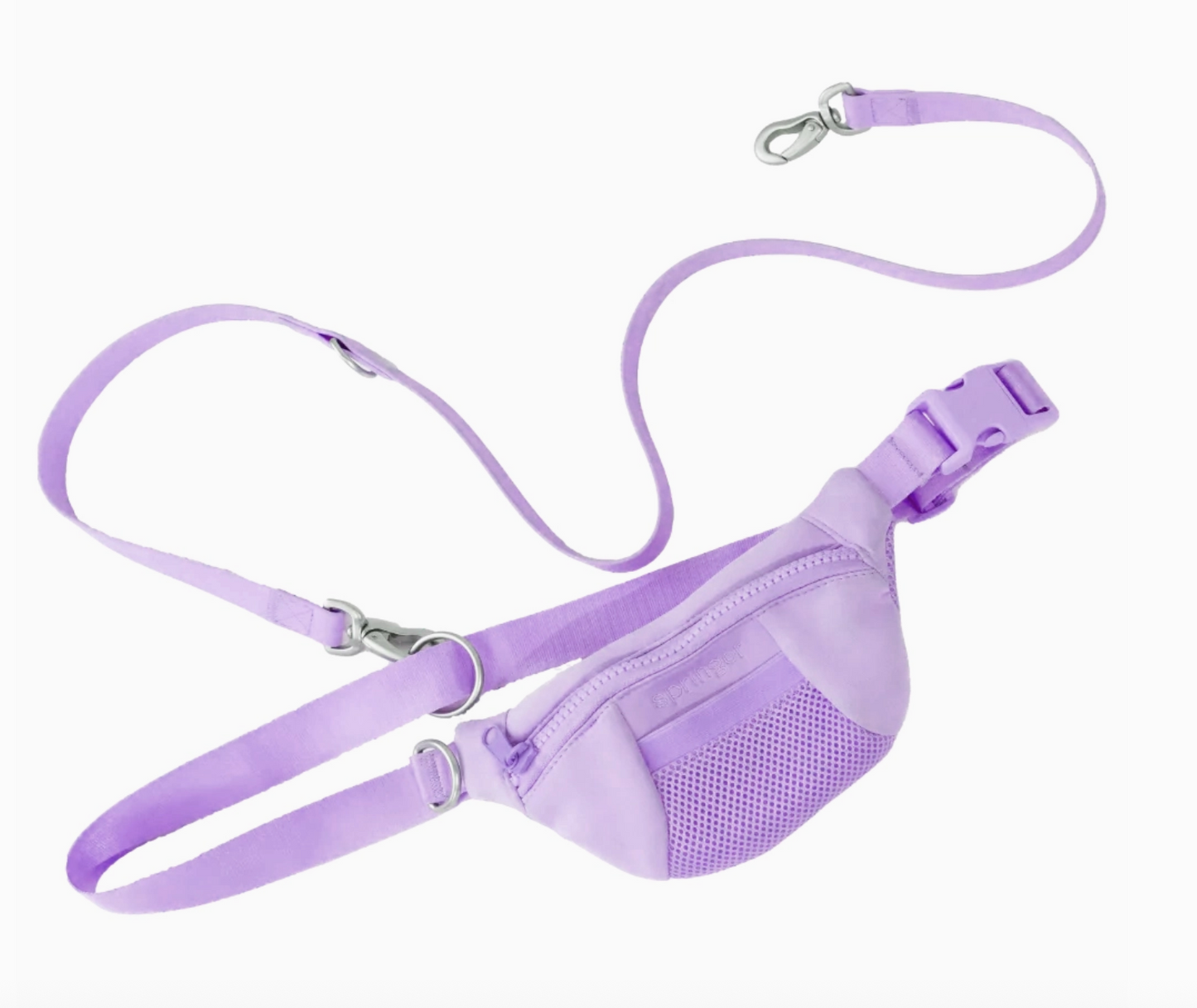 Springland Pets | Sling Bag With Dog Leash | Dog Walking System | Lilac