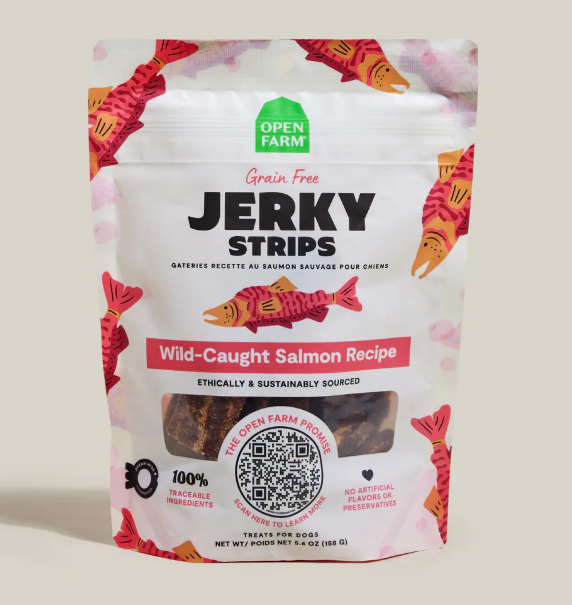 Open Farm | Grain-Free Wild-Caught Salmon Jerky Strips