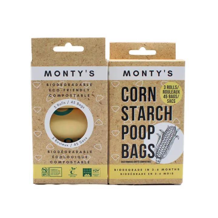Monty's | Compostable Cornstarch Poop Bags