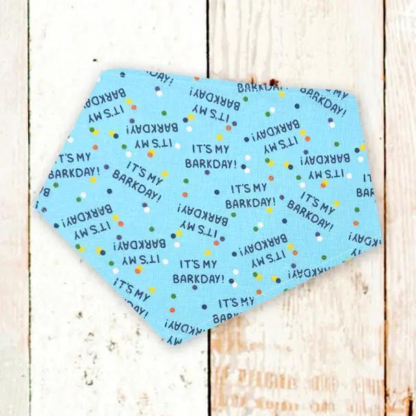 It's My Barkday! Blue Birthday Dog Bandana