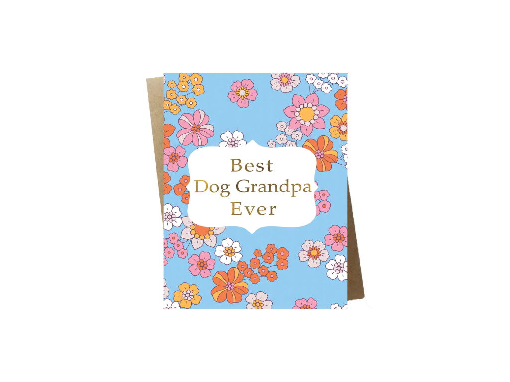 "Best Dog Grandpa" | Greeting Card