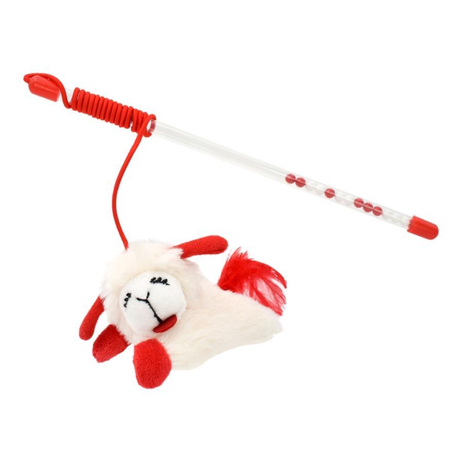 Multi Pet | Lamb Chop | Cat Wand w/ Refillable Catnip