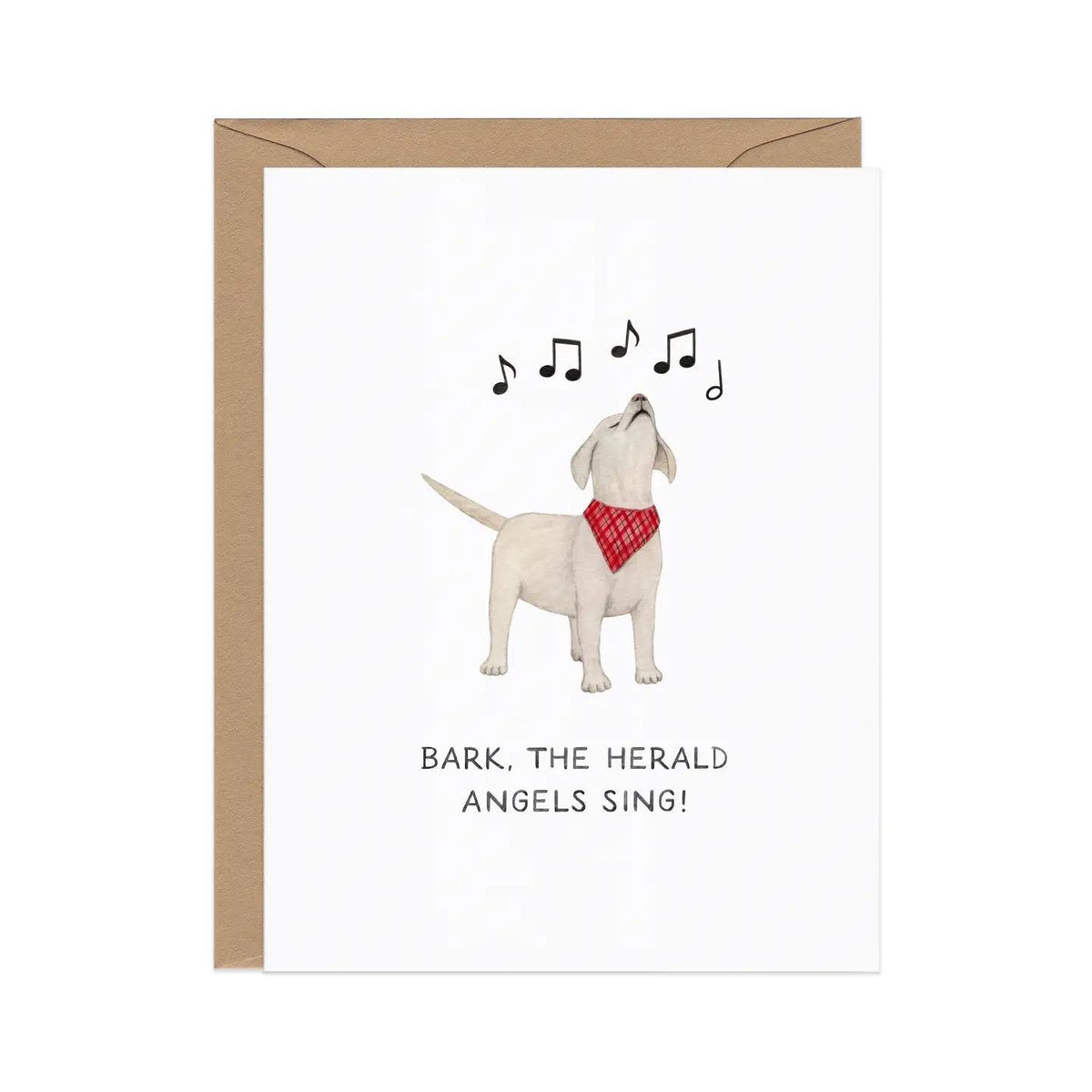 "Bark! the Herald Angel Sings" | Funny Dog Christmas Card