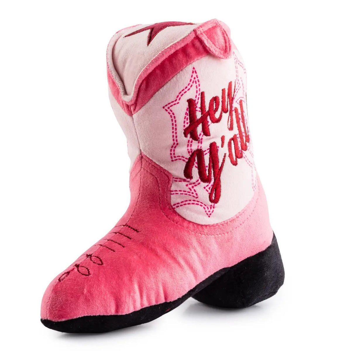 Haute Diggity Dog | Pink Western Cowgirl Boot Plush | Squeaker Dog Toy