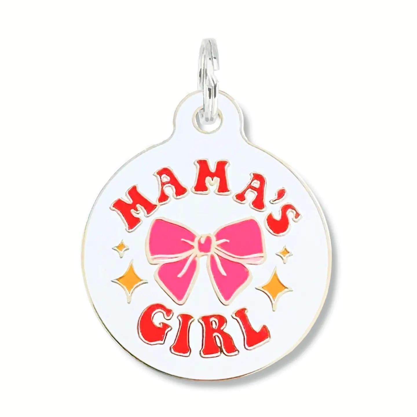 Bad Tags | Enamel Pet Tag with Scannable Id | Mama's Girl