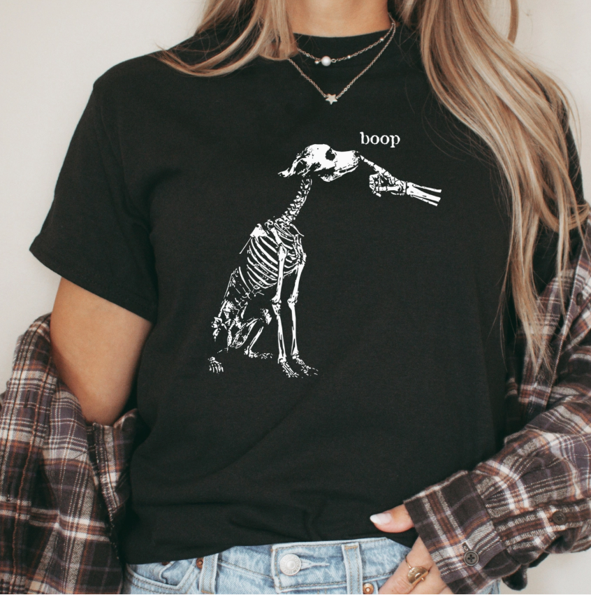 Skeleton Dog Boop T-Shirt
