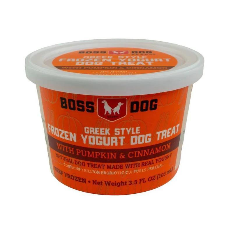 Boss Dog | Frozen Greek Yogurt Pet Treat | 3.5 oz Single Cup
