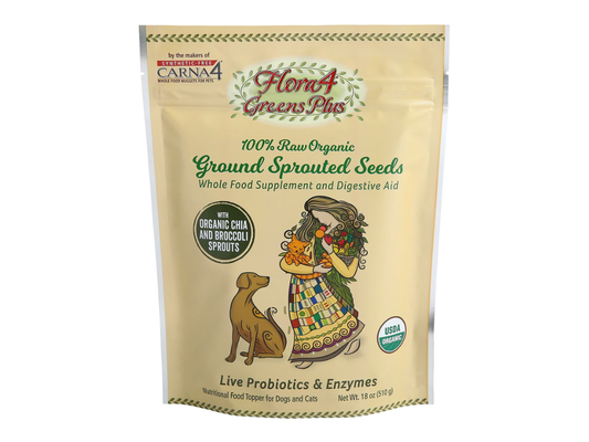 Carna4 | Flora4 Ground Sprouted Seeds Food Topper for Dogs & Cats
