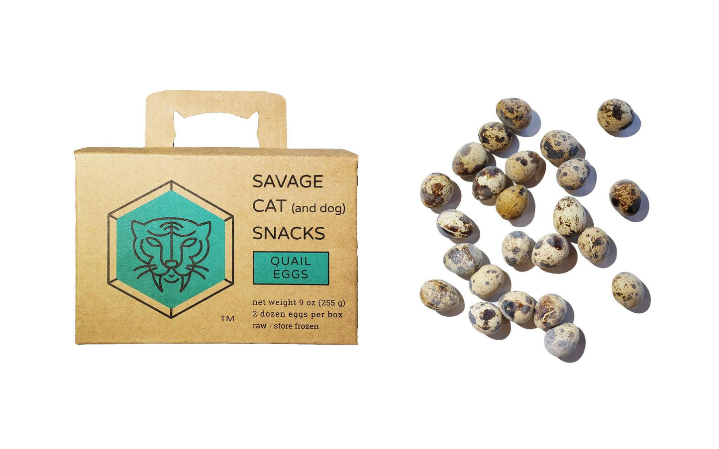 Savage Cat | Frozen Raw Quail Eggs | 9 oz
