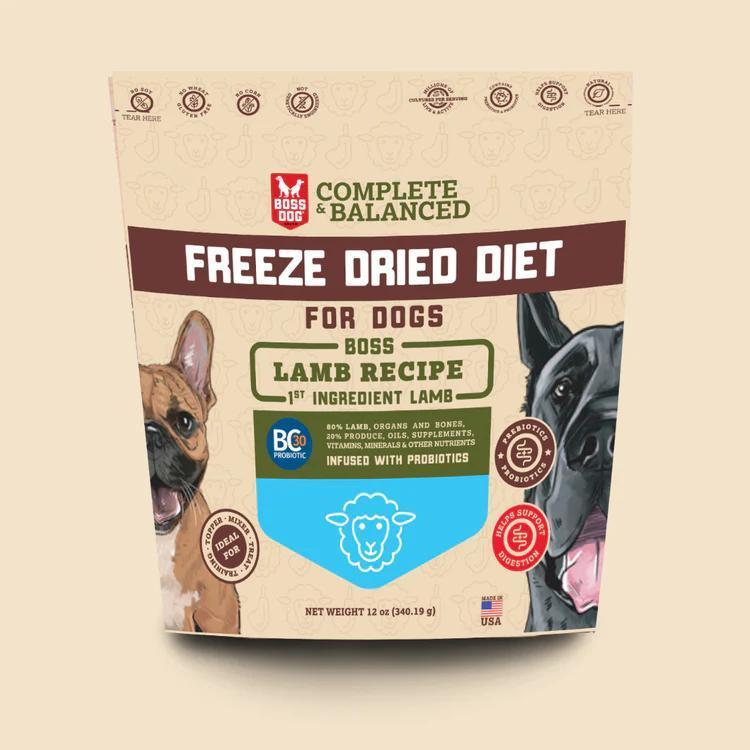 Boss Dog | Freeze Dried Dog Food & Topper w/ Probiotics | 12 oz