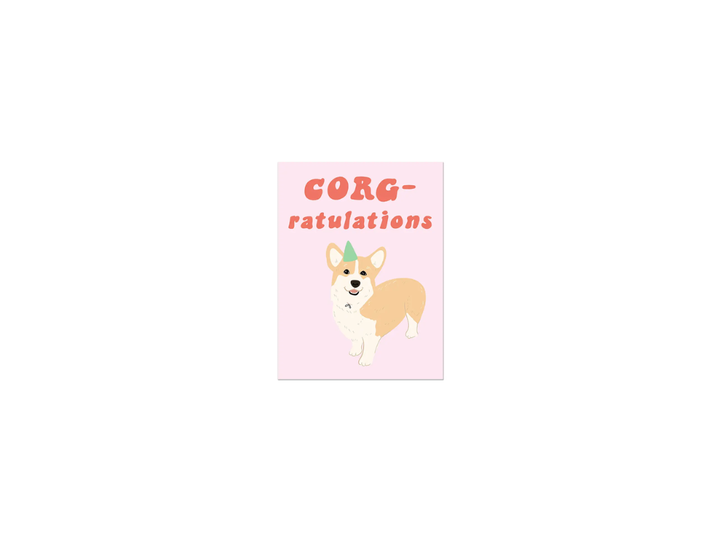 "Corg-ratulations" | Congrats Card