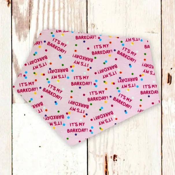 It's My Barkday! Pink Birthday Dog Bandana