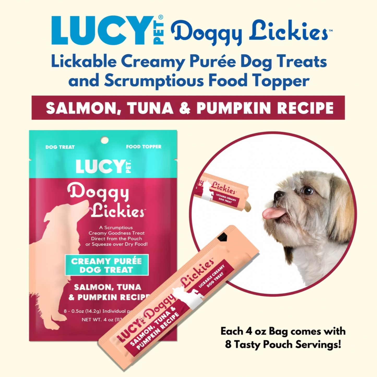 Lucy Pet | Doggy Lickies | Salmon Tuna Pumpkin