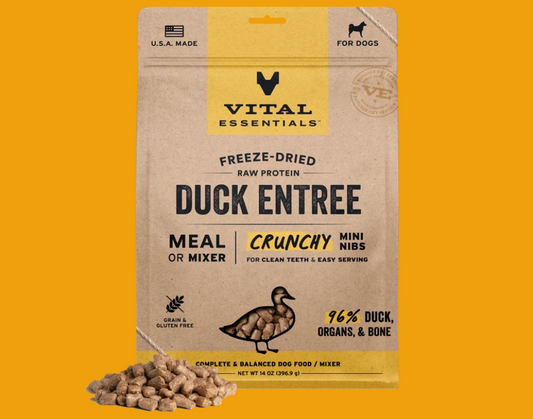 Vital Essentials | Freeze-Dried Raw Protein Entree | Duck 14oz