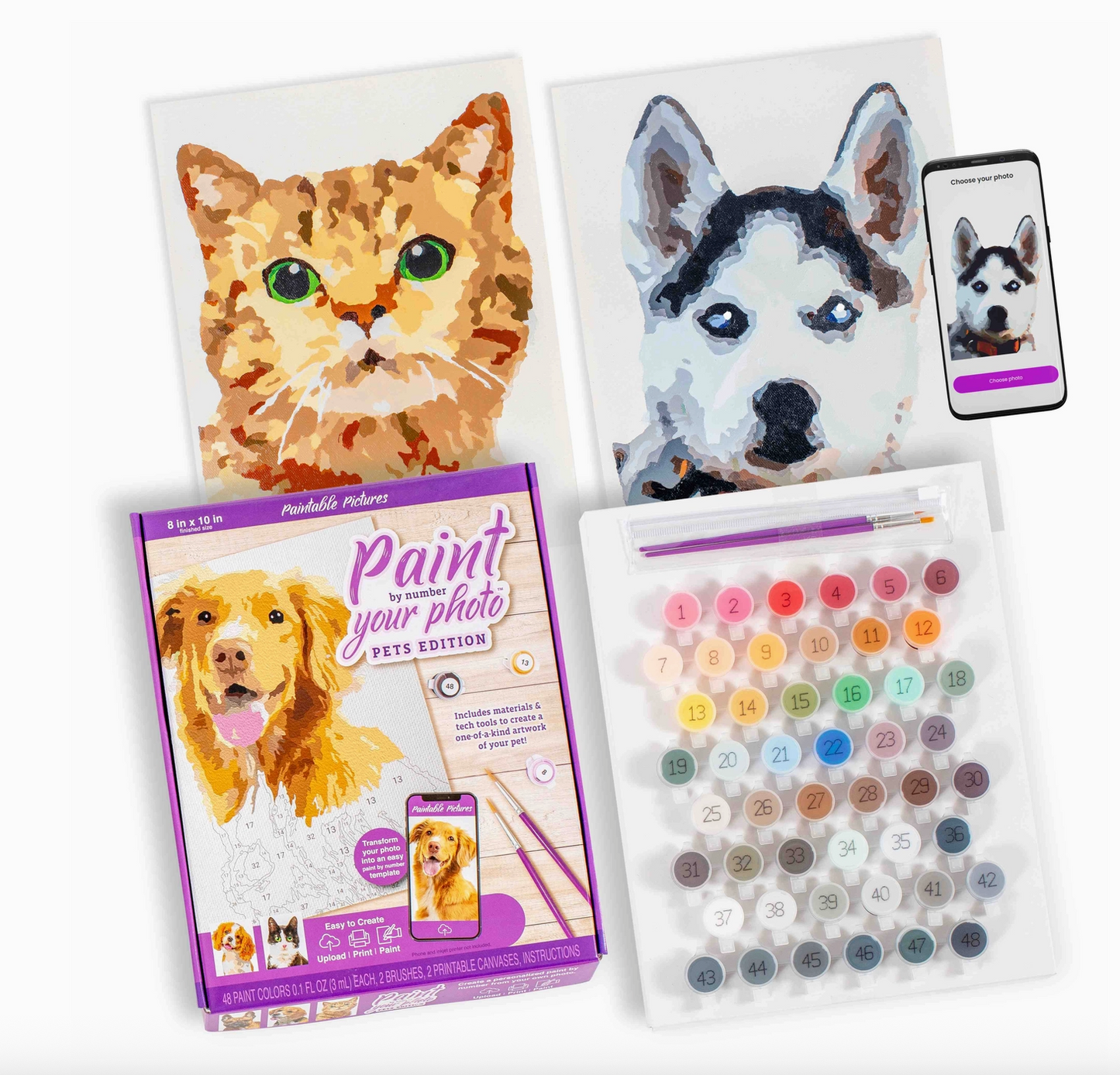 Paint Your Photo | Pets Edition | 48 paints