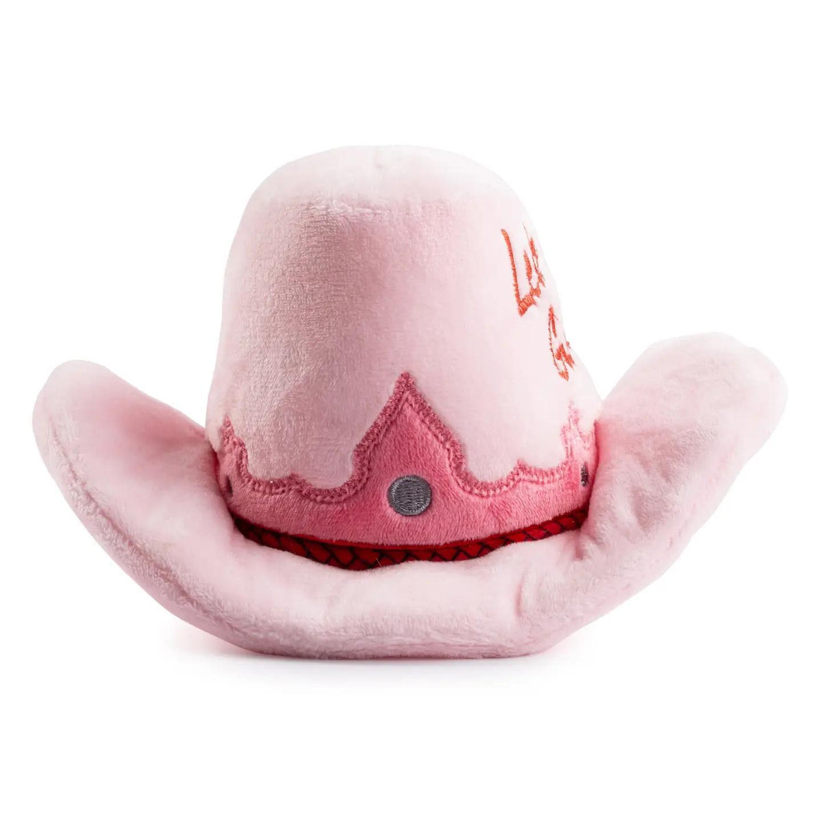 Haute Diggity Dog | Pink Western Cowgirl Hat Plush | Squeaker Dog Toy