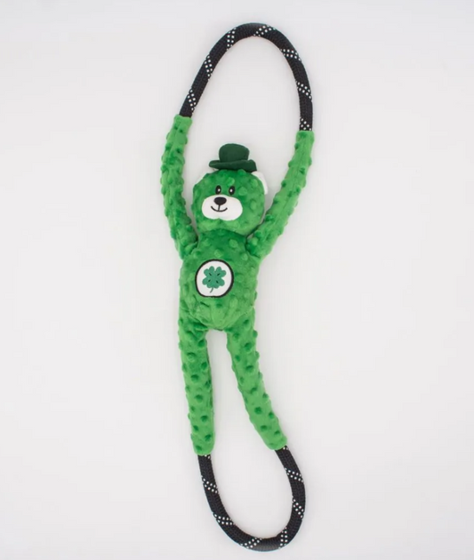 ZippyPaws |St. Patrick's RopeTugz | Lucky Bear