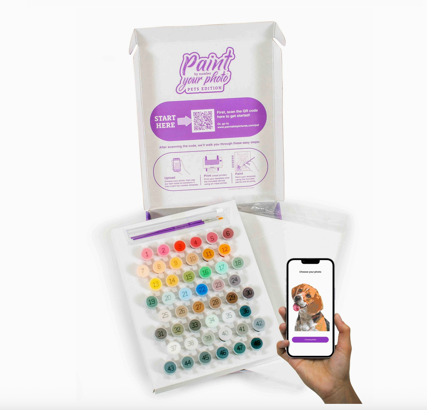 Paint Your Photo | Pets Edition | 48 paints