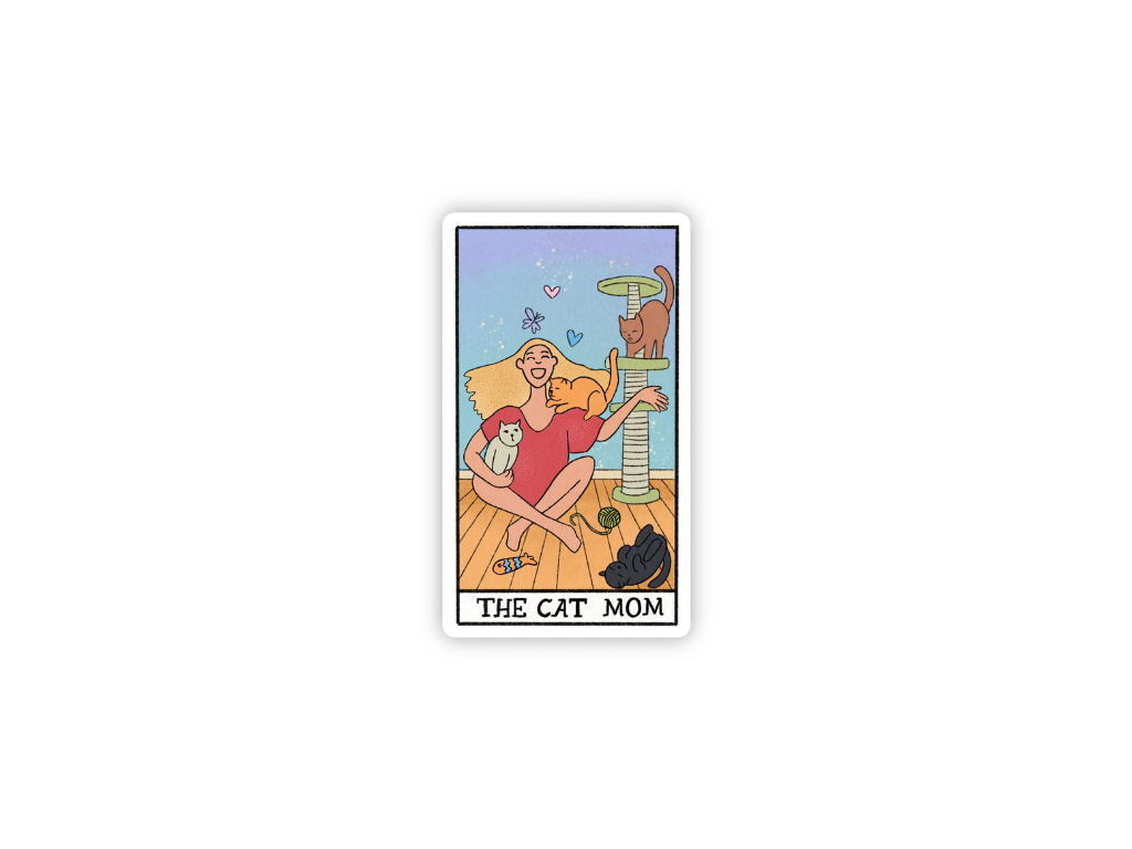 "The Cat Mom" | Tarot Card Sticker