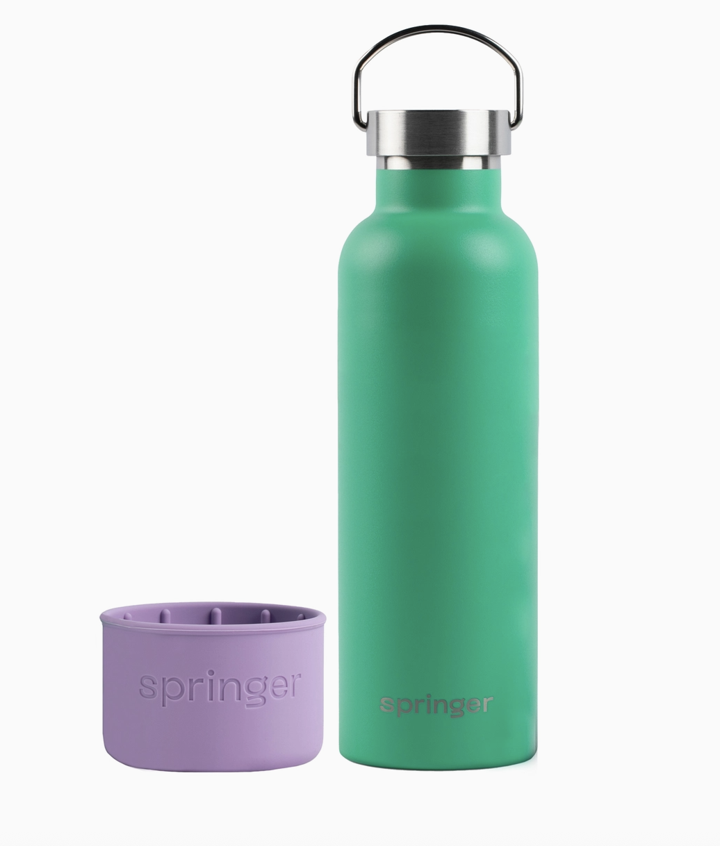 Springland Pets | Dog & Me Insulated Water Bottle | Green/Lilac