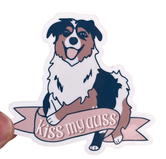 Boneyard | "Kiss My Auss" | Funny Dog Sticker