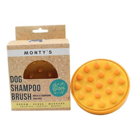 Monty's | Eco Friendly Wheat Straw + Silicone Dog Shampoo Brush