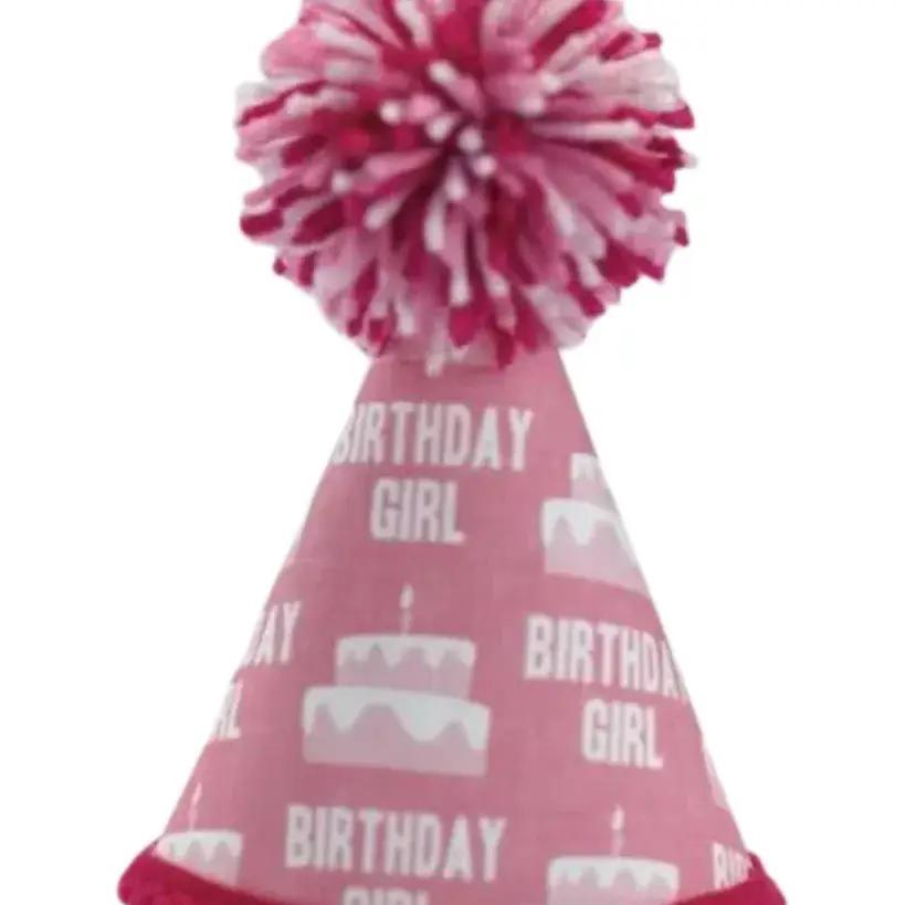 Pup Party Hats | Birthday Girl Pink Ink Party Hat