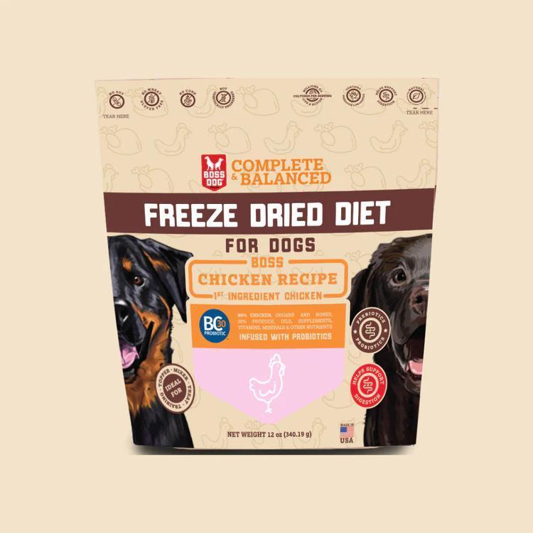 Boss Dog | Freeze Dried Dog Food & Topper w/ Probiotics | 12 oz