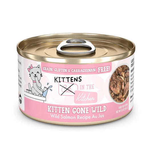 Weruva | Cats in the Kitchen Kitten | Kitten Gone Wild |Wild Salmon Recipe Au Jus | 3 oz