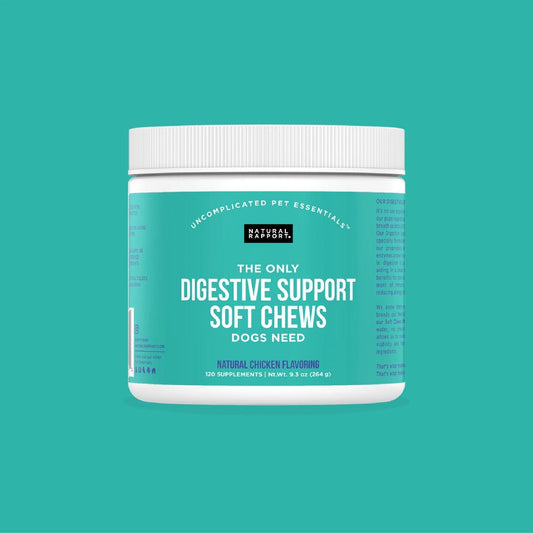 Natural Rapport | The Only Digestive Support Soft Chews Dogs Need | 120 ct