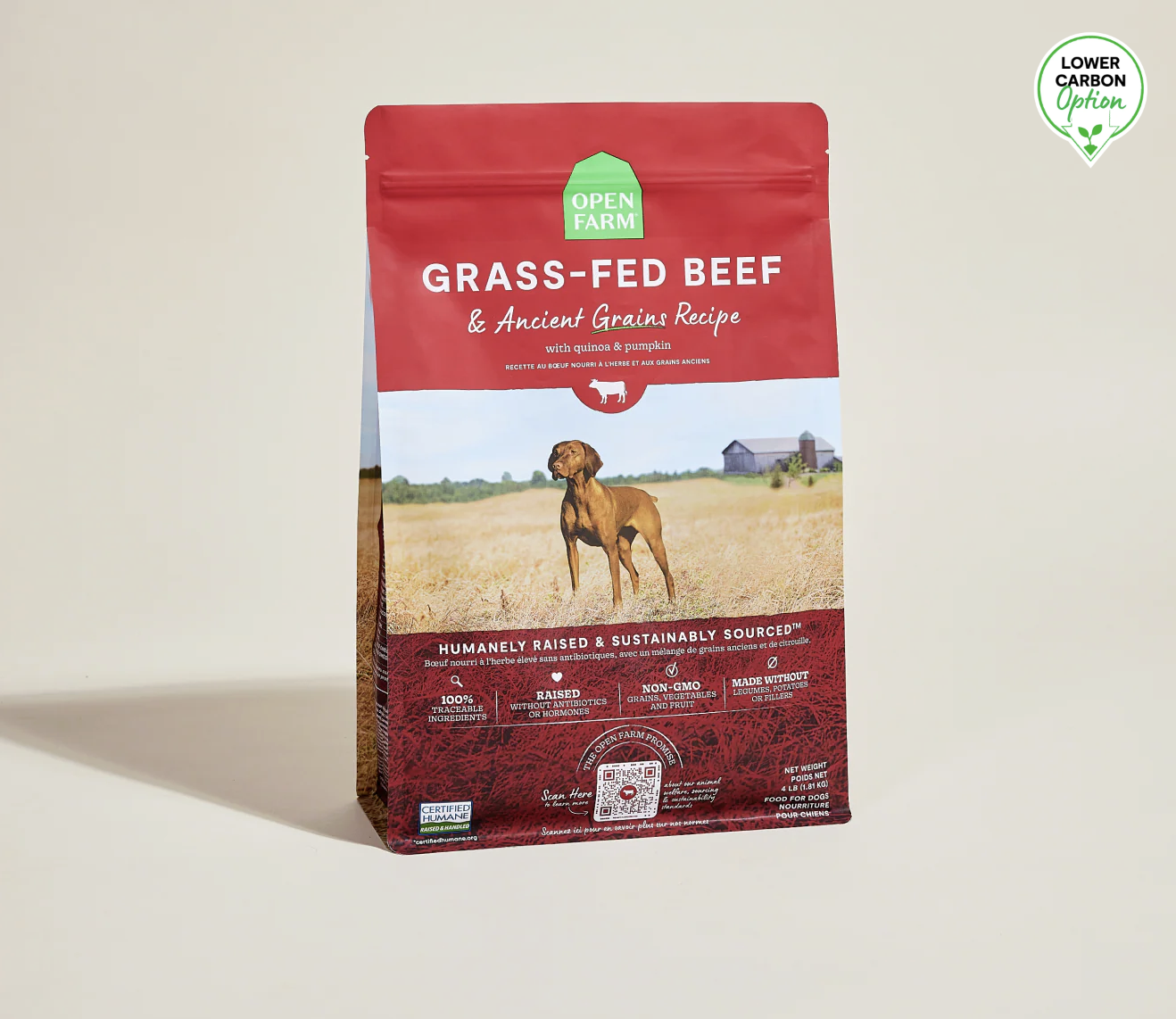 Open Farm | Grass-Fed Beef & Ancient Grains Dog