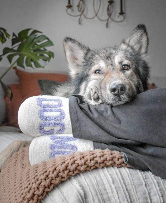 Brewin Aussie Co | Dog Mom Slippers | Lavender