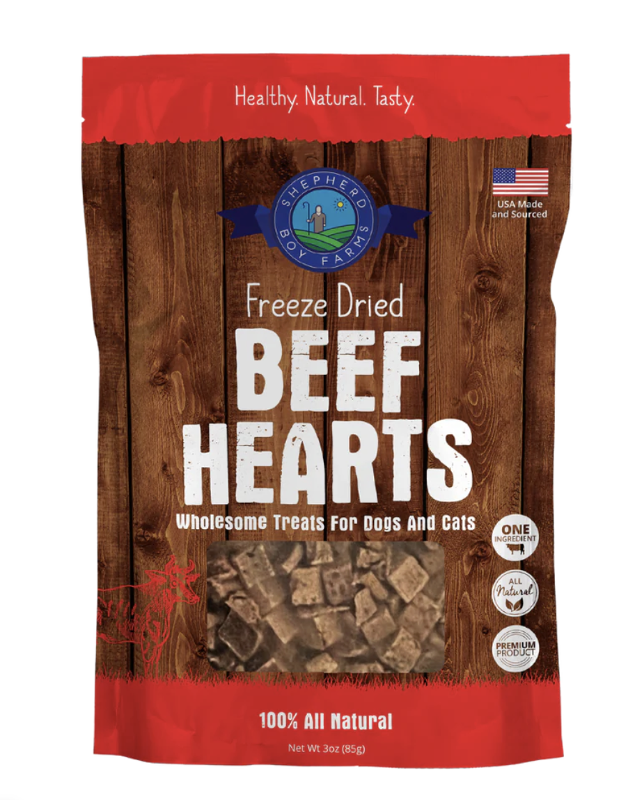 Shepherd Boy Farms | Freeze Dried Raw Treats - Beef Hearts