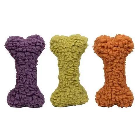 HuggleHounds |HuggleFleece Bone Dog Toy | 12" | Assorted Colors