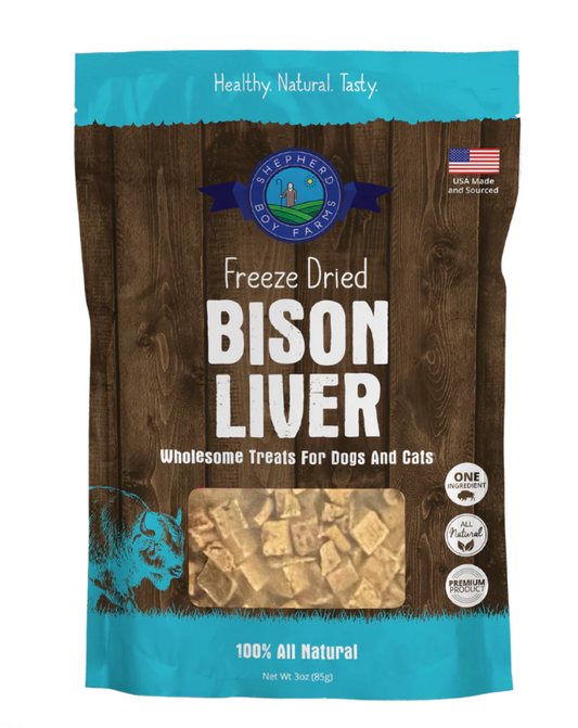 Shepherd Boy Farms | Freeze Dried Raw Treats - Bison Liver, Small (3oz)