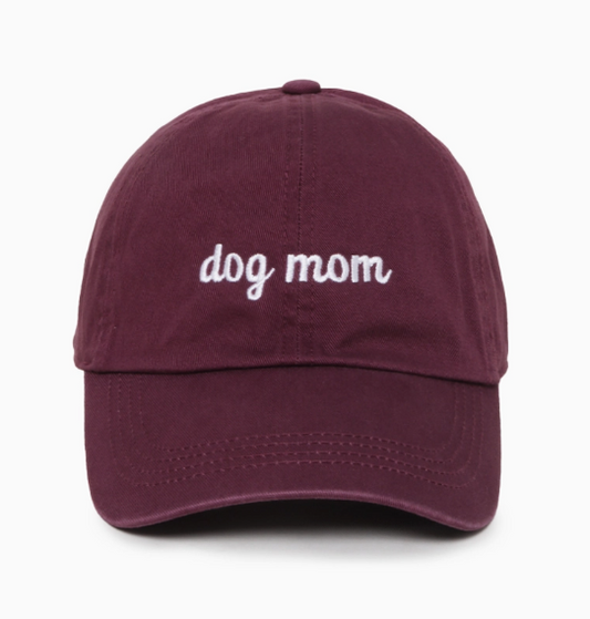 Dog Mom Embroidery Baseball Cap