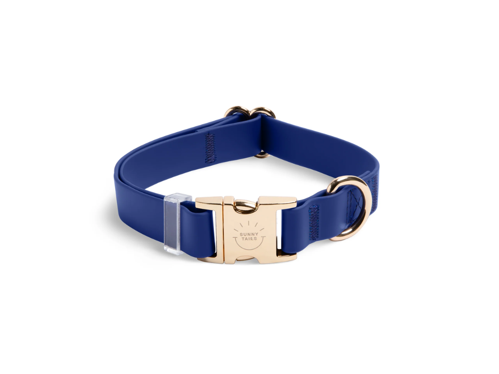 Sunny Tails | Signature Navy Waterproof Dog Collar