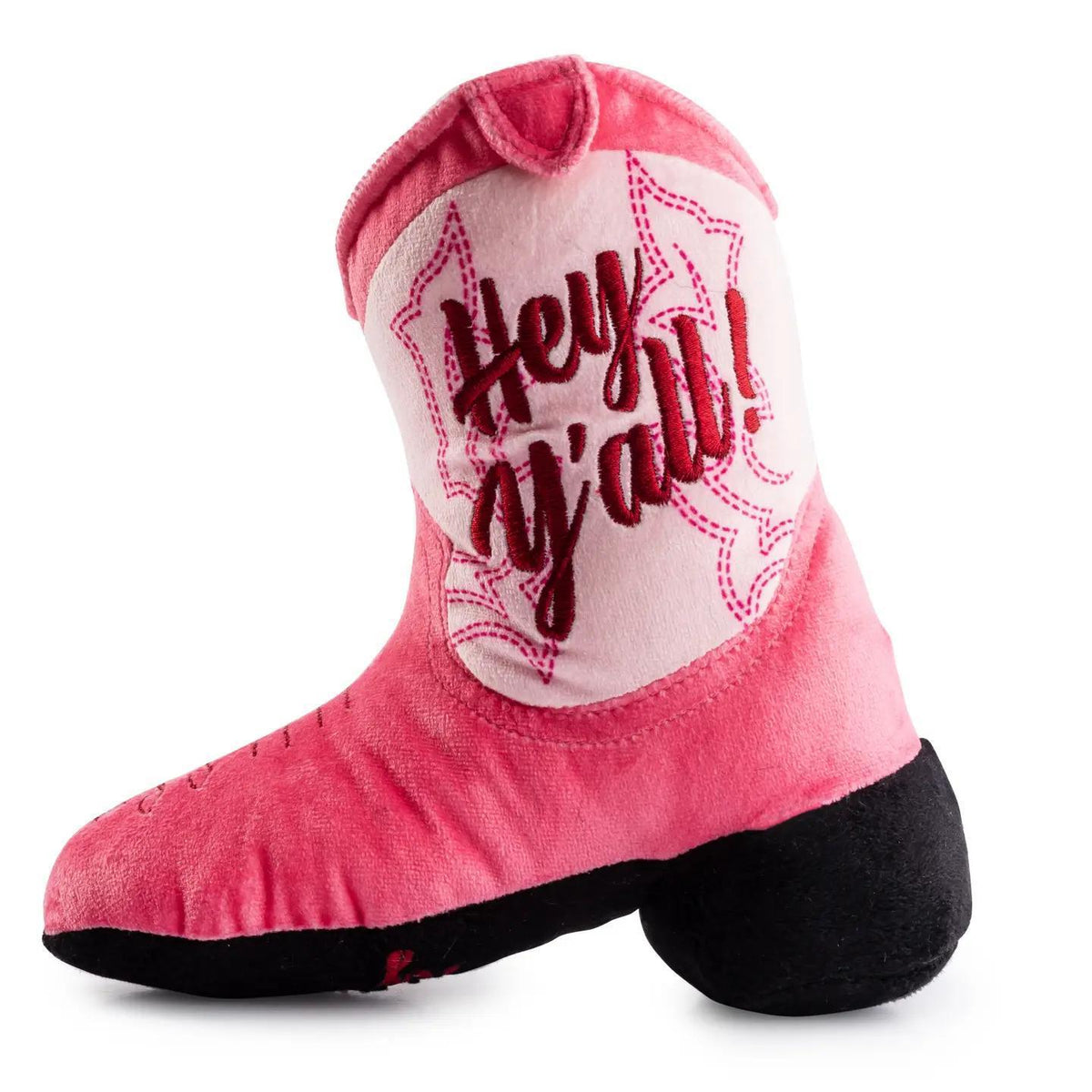 Haute Diggity Dog | Pink Western Cowgirl Boot Plush | Squeaker Dog Toy