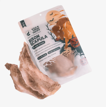 Wild n Fresh Treats | Freeze-Dried Bison Scapula | (Limited Chew)