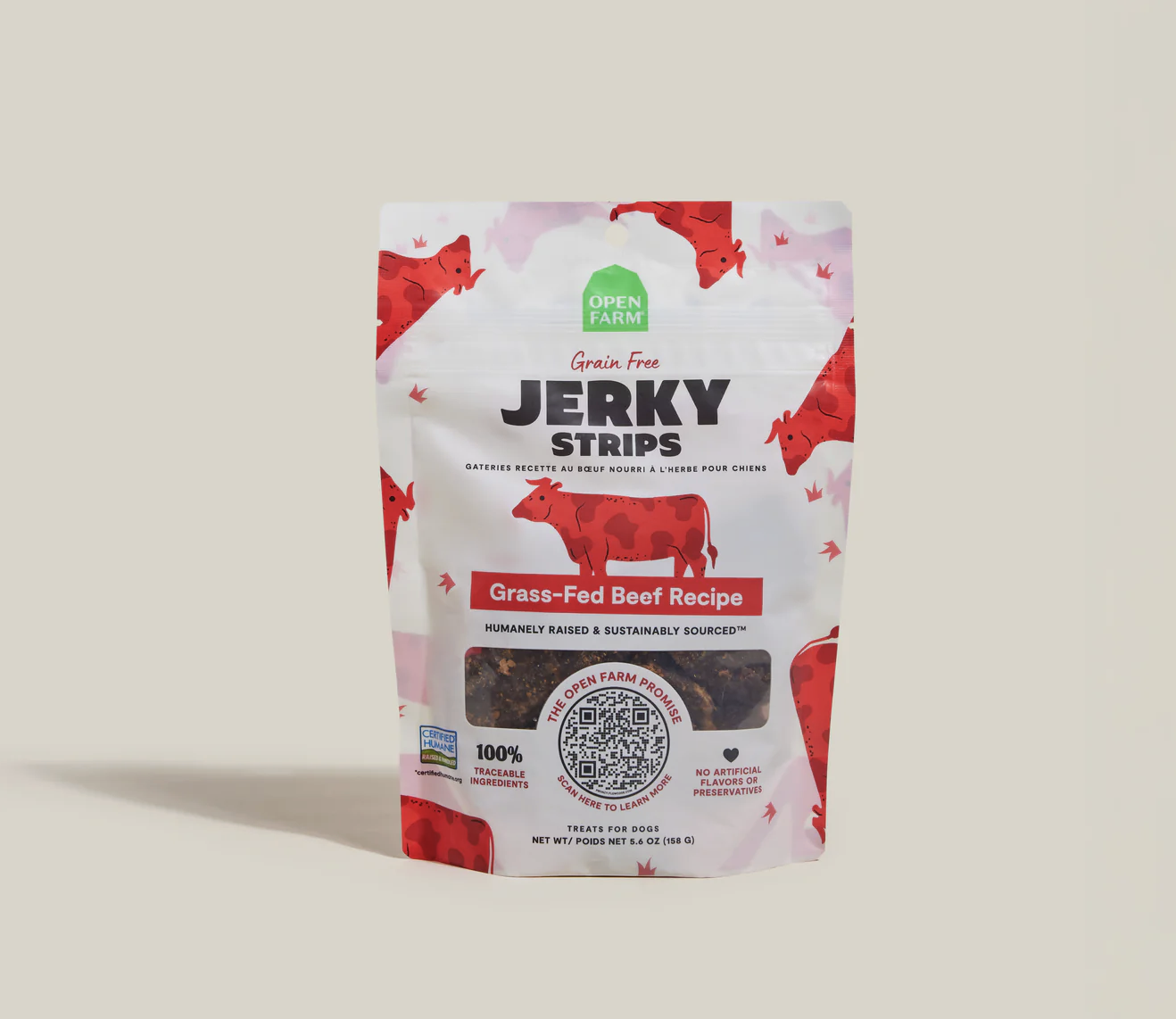 Open Farm | Grain-Free Jerky Strips Grass-Fed Beef