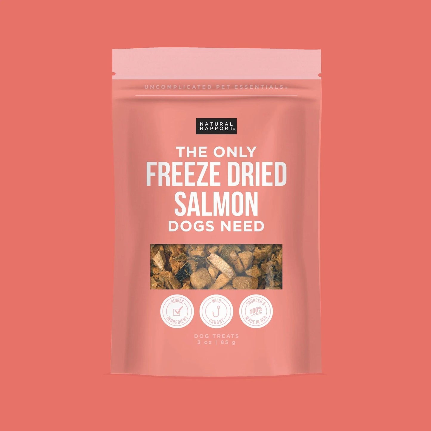 Natural Rapport | The Only Freeze Dried Salmon Dogs Need | 3 oz