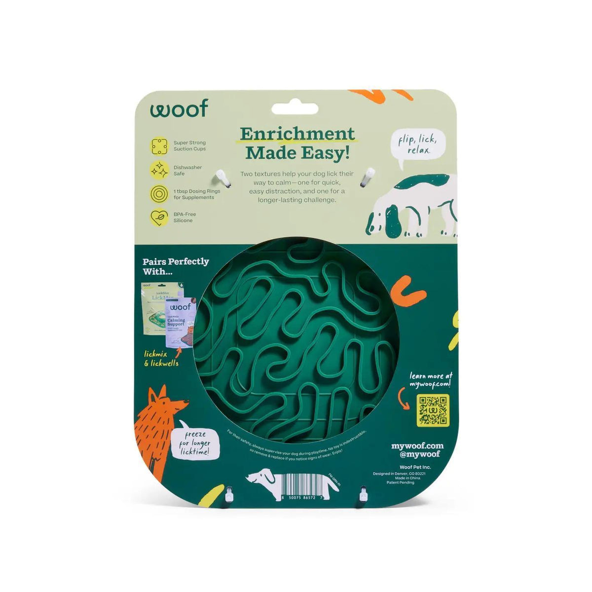 Woof | FlipMat | Green