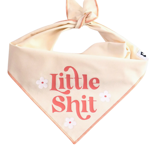 Boneyard | Little Sh*t | Funny Sassy Bandana | Peach