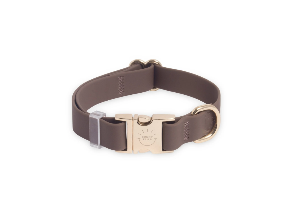 Sunny Tails | Espresso Brown Waterproof Dog Collar